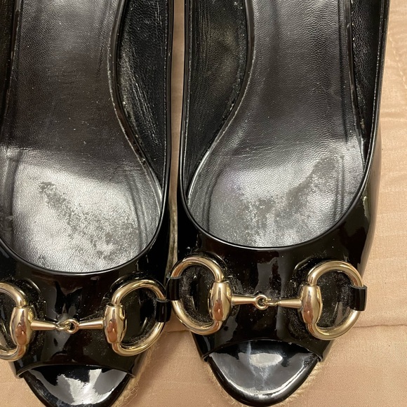 Authentic Gucci Wedge Peep Toe Heels - Picture 2 of 9